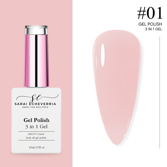 3 in 1 Gel Polish #1 - Blush
