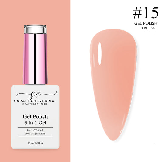 3 in 1 Gel Polish #15- Peach Fizz