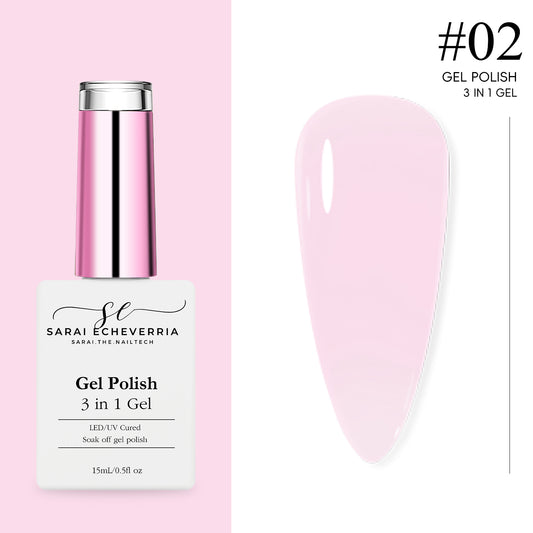 3 in 1 Gel Polish #2- Petal Pink