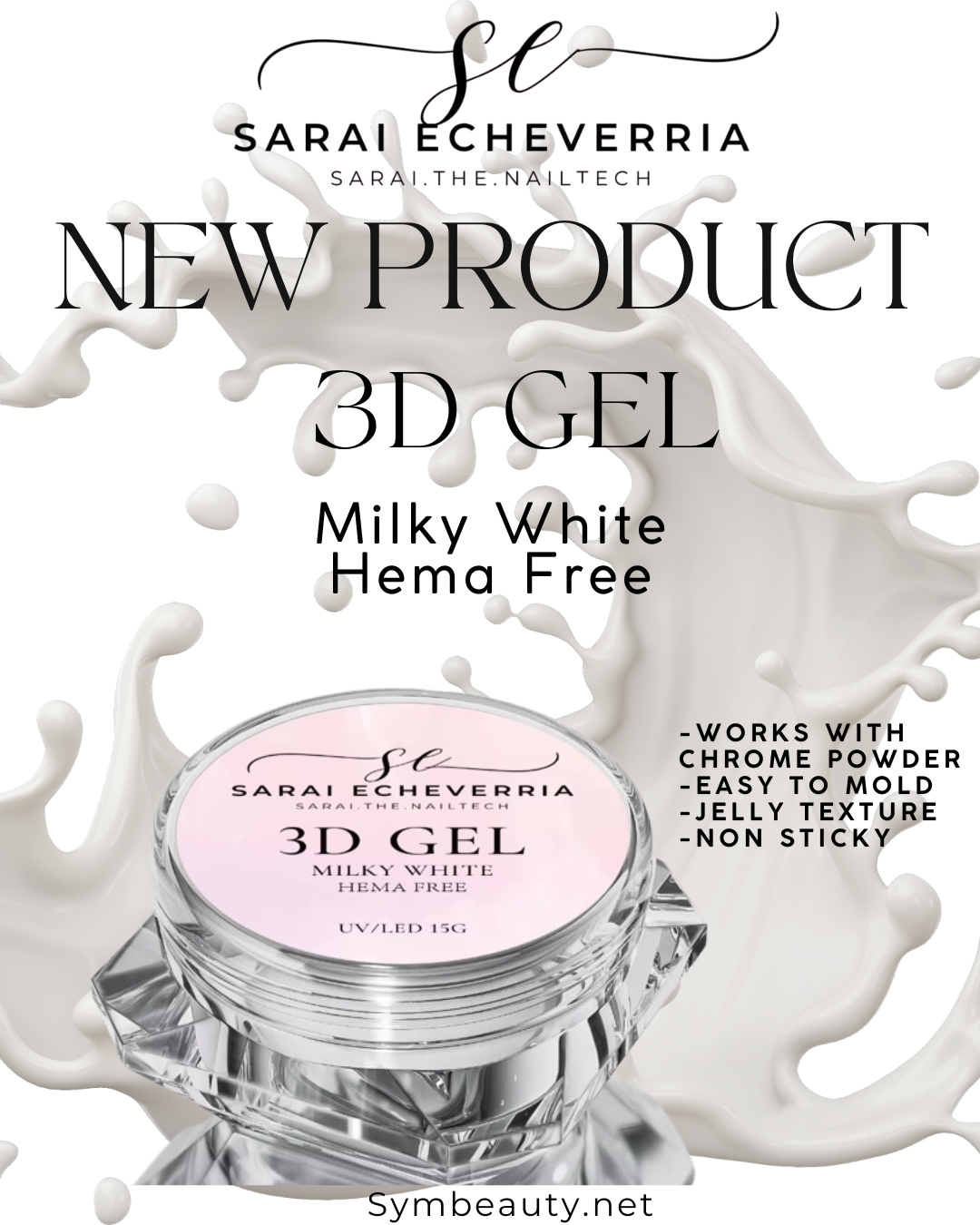 3D Gel - Milky White (Hema Free)15G